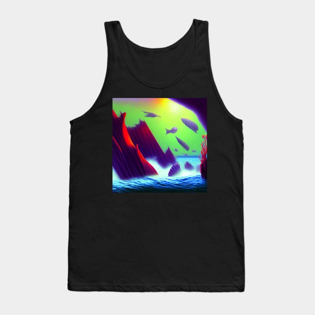 Fantasy Imaginary Seascape, Amazing Nature Tank Top by Promen Art